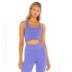 Spiritual Gangster Purple Cropped Tank Top and Leggings Set